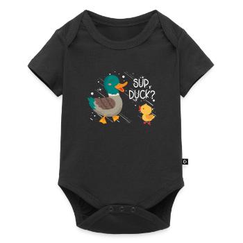 Super Ente? - Baby Premium Kurzarmbody - Schwarz - Vorne