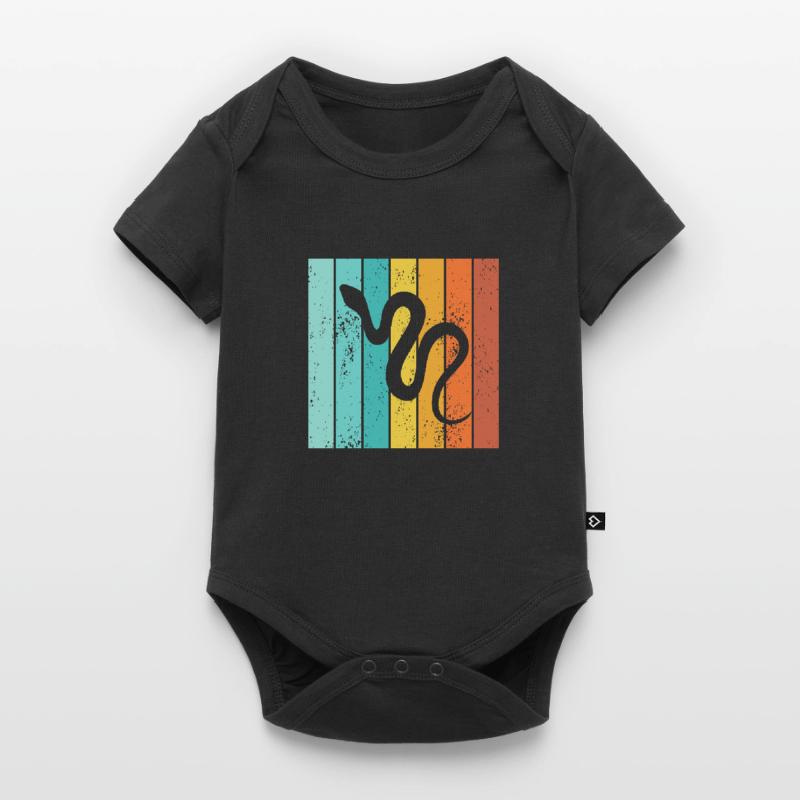 Snake Retro Reptile Python Gift idea Baby Premium short-sleeve bodysuit