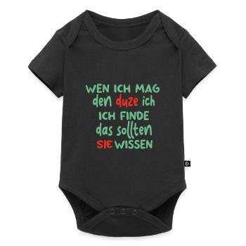 Ich hasse Menschen lustiger Spruch für Zyniker - Baby Premium Kurzarmbody - Schwarz - Vorne