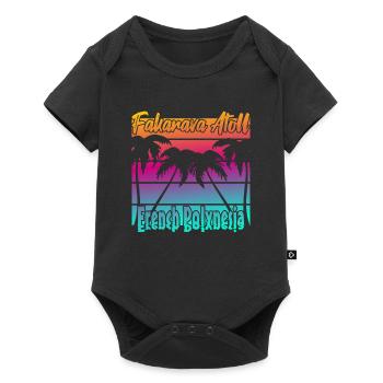 Fakarava Atoll French Polynesia - Baby Premium short-sleeve bodysuit - black - Front