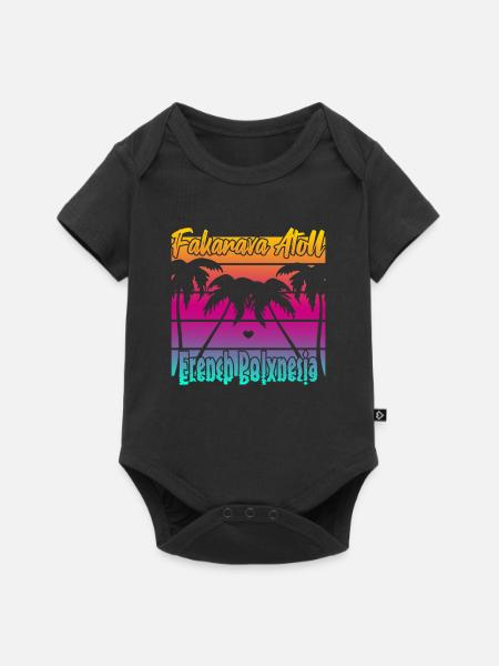Fakarava Atoll French Polynesia - Baby Premium Kurzarmbody - Schwarz