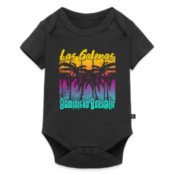 Las Galeras République dominicaine - Body à manches courtes Premium Bébé - noir - Devant