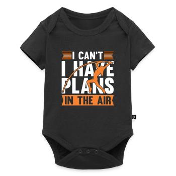 Ich Kann Keine Pläne Im Luft-stabhochsprung Haben - Baby Premium Kurzarmbody - Schwarz - Vorne