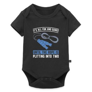 Tout est amusant et les jeux jusqu’à ce que la corde se brise - Body à manches courtes Premium Bébé - noir - Devant
