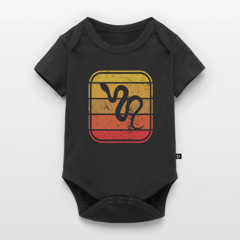 Snake Retro Reptile Python Gift idea Baby Premium short-sleeve bodysuit