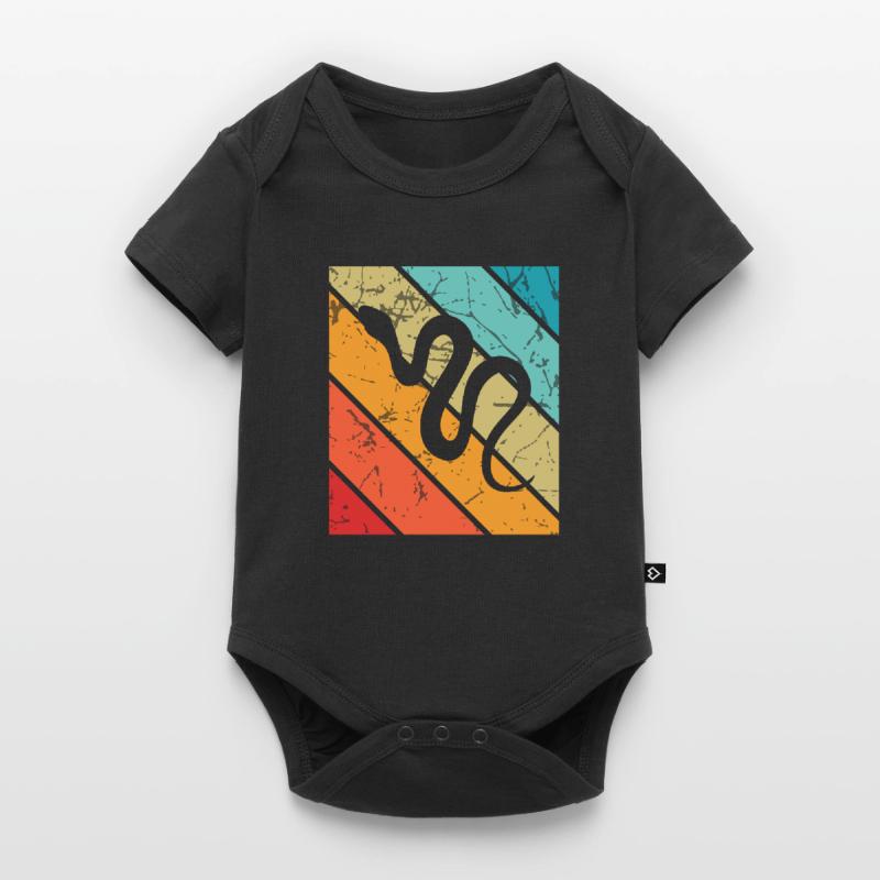 Snake Retro Reptile Python Gift idea Baby Premium short-sleeve bodysuit
