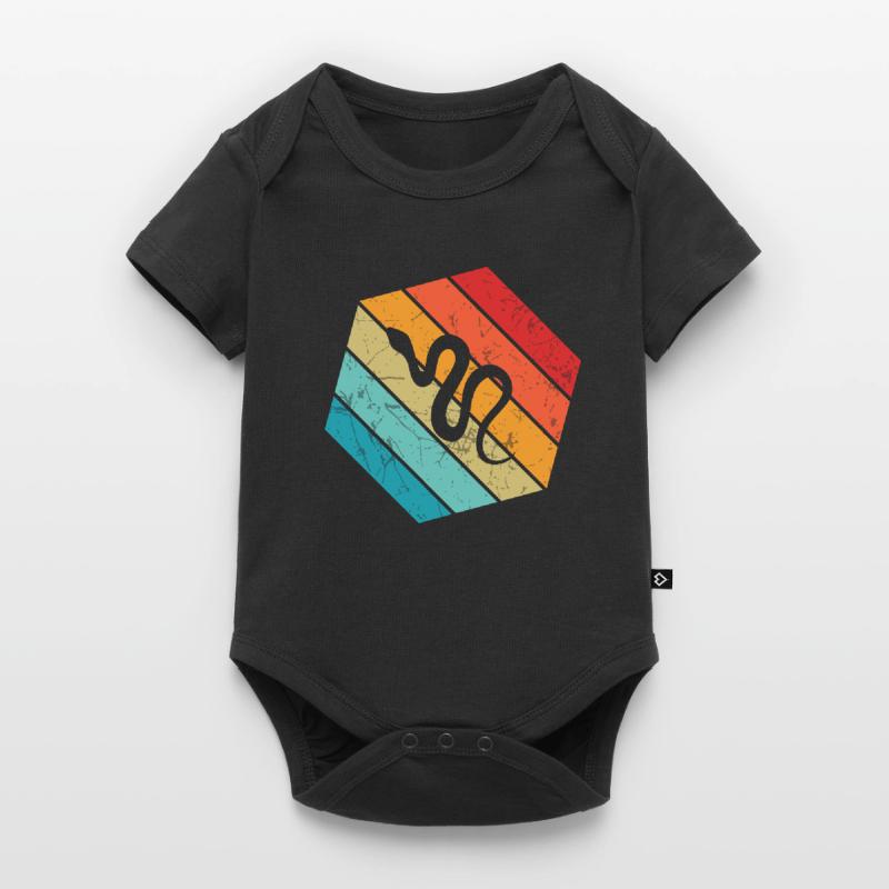 Snake Retro Reptile Python Gift idea Baby Premium short-sleeve bodysuit