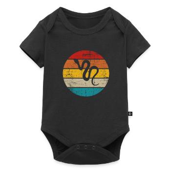 Snake Retro Reptile Python Gift idea - Baby Premium short-sleeve bodysuit - black - Front
