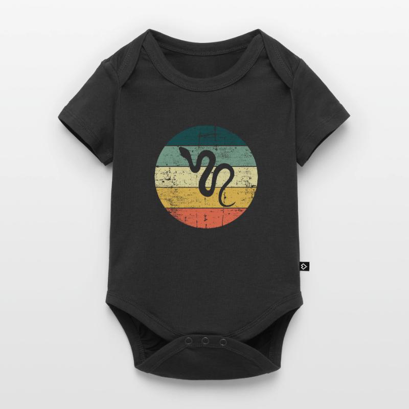 Snake Retro Reptile Python Idée cadeau Body à manches courtes Premium Bébé
