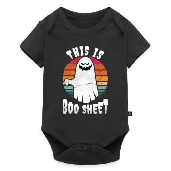C’est boo sheet Halloween - Body à manches courtes Premium Bébé - noir - Devant