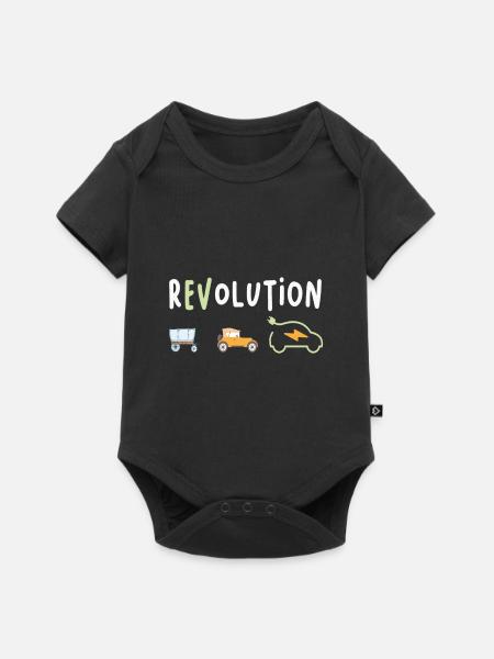 Revolution Elektroauto elektro Auto eauto - Baby Premium Kurzarmbody - Schwarz