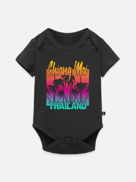 Chiang Mai Thailand - Baby Premium Kurzarmbody - Schwarz