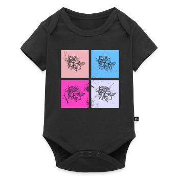 Olive food oil Retro Vegetarian Gift idea - Baby Premium short-sleeve bodysuit - black - Front