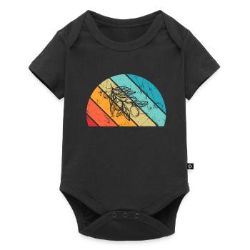 Olive food oil Retro Vegetarian Gift idea - Baby Premium short-sleeve bodysuit - black - Front