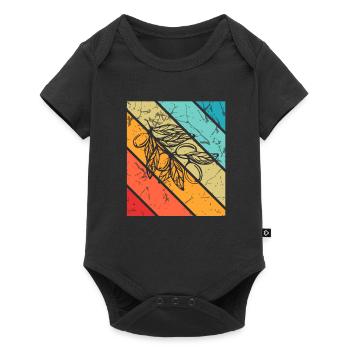 Olive food oil Retro Vegetarian Gift idea - Baby Premium short-sleeve bodysuit - black - Front