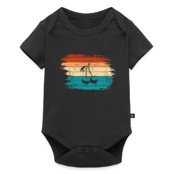 Cherry Fruit Lover Retro Healthy Gift idea - Baby Premium short-sleeve bodysuit - black - Front