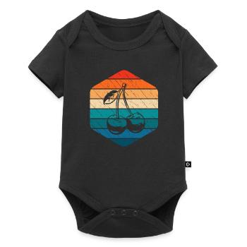 Cherry Fruit Lover Retro Healthy Gift idea - Baby Premium short-sleeve bodysuit - black - Front