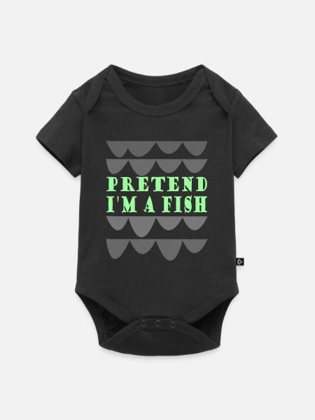Pretend i'm a fish - Baby Premium Kurzarmbody - Schwarz