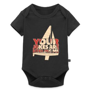Voilier Jeu de mots Marins Marins Marins - Body à manches courtes Premium Bébé - noir - Devant