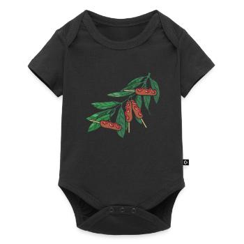 Corn Dog Corndog Zweig - Baby Premium Kurzarmbody - Schwarz - Vorne