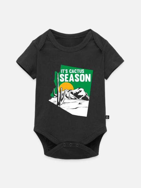 Kaktus Garten Kaktus - Baby Premium Kurzarmbody - Schwarz
