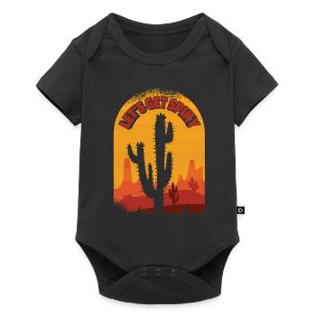 Jardin de cactus - Body à manches courtes Premium Bébé - noir - Devant