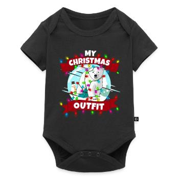 Ma tenue de Noël Polar Bear - Body à manches courtes Premium Bébé - noir - Devant