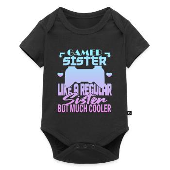 Sœur Gamer - Body à manches courtes Premium Bébé - noir - Devant