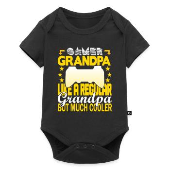 Grand-père joueur - Body à manches courtes Premium Bébé - noir - Devant