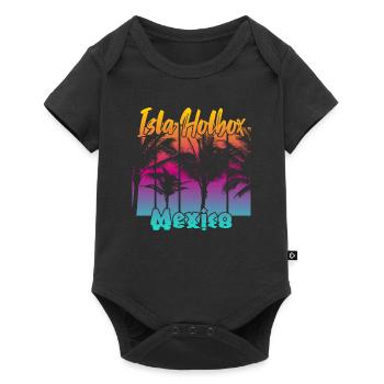 Isla Holbox Mexico - Baby Premium short-sleeve bodysuit - black - Front