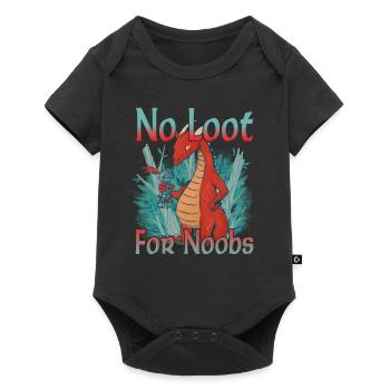 No Loot for Noobs - Mmorpg - Baby Premium short-sleeve bodysuit - black - Front