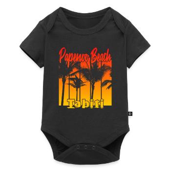 Papenoo Beach Tahiti - Baby Premium short-sleeve bodysuit - black - Front