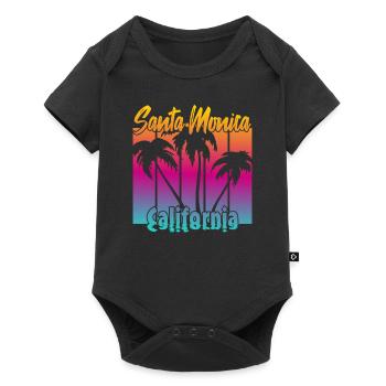 Santa Monica California - Baby Premium short-sleeve bodysuit - black - Front