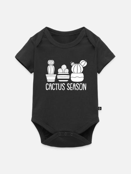 Kaktus Garten Kaktus - Baby Premium Kurzarmbody - Schwarz