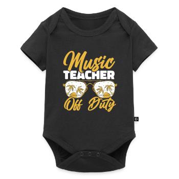 Musiklehrer Musik Lehrer Sonnenbrille - Baby Premium Kurzarmbody - Schwarz - Vorne