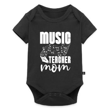 Musiklehrer Musik Lehrer Mama - Baby Premium Kurzarmbody - Schwarz - Vorne