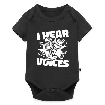 Professeur de musique Professeur de musique Microphone - Body à manches courtes Premium Bébé - noir - Devant