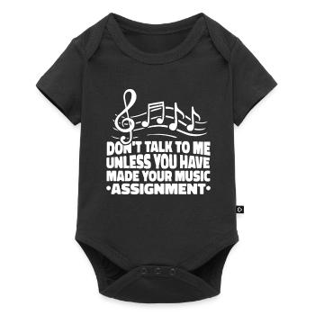 Professeur de musique Professeur de musique Partitions - Body à manches courtes Premium Bébé - noir - Devant