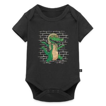 Crocodile Alligator - Body à manches courtes Premium Bébé - noir - Devant