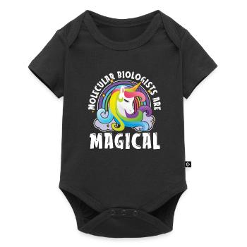 Biologiste Biologie Licorne Biologiste moléculaire - Body à manches courtes Premium Bébé - noir - Devant