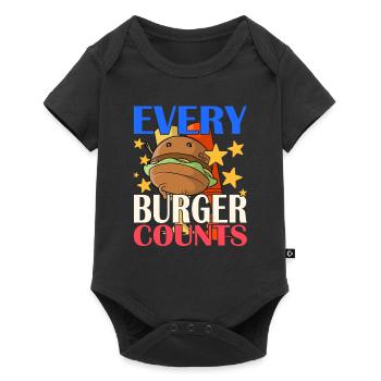Every Burger Counts - Baby Premium short-sleeve bodysuit - black - Front