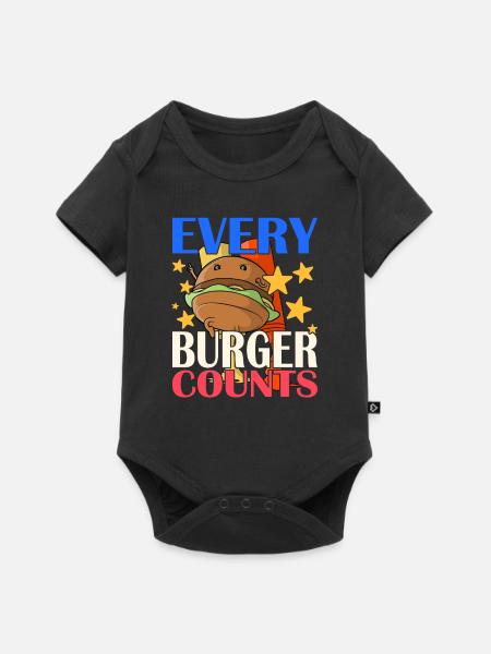 Every Burger Counts - Baby Premium Kurzarmbody - Schwarz