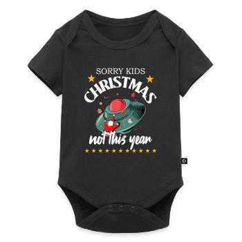 Christmas Santa Claus UFO - Baby Premium short-sleeve bodysuit - black - Front