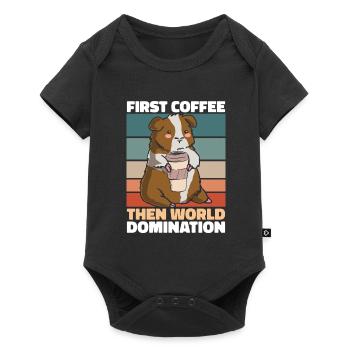 Guinea pig guinea pig coffee - Baby Premium short-sleeve bodysuit - black - Front