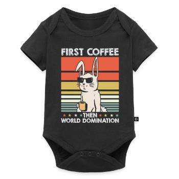 Lunettes de soleil Rabbit Rabbit Coffee - Body à manches courtes Premium Bébé - noir - Devant