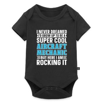 Airplane mechanic funny - Baby Premium short-sleeve bodysuit - black - Front