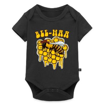 Abeille cowboy - Body à manches courtes Premium Bébé - noir - Devant
