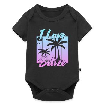 Ich liebe Belize - Baby Premium Kurzarmbody - Schwarz - Vorne