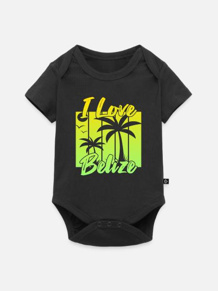 Ich liebe Belize - Baby Premium Kurzarmbody - Schwarz