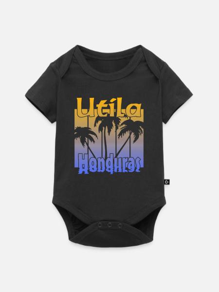 Utila Honduras - Baby Premium Kurzarmbody - Schwarz